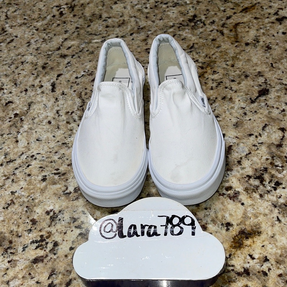 White Vans Slip On